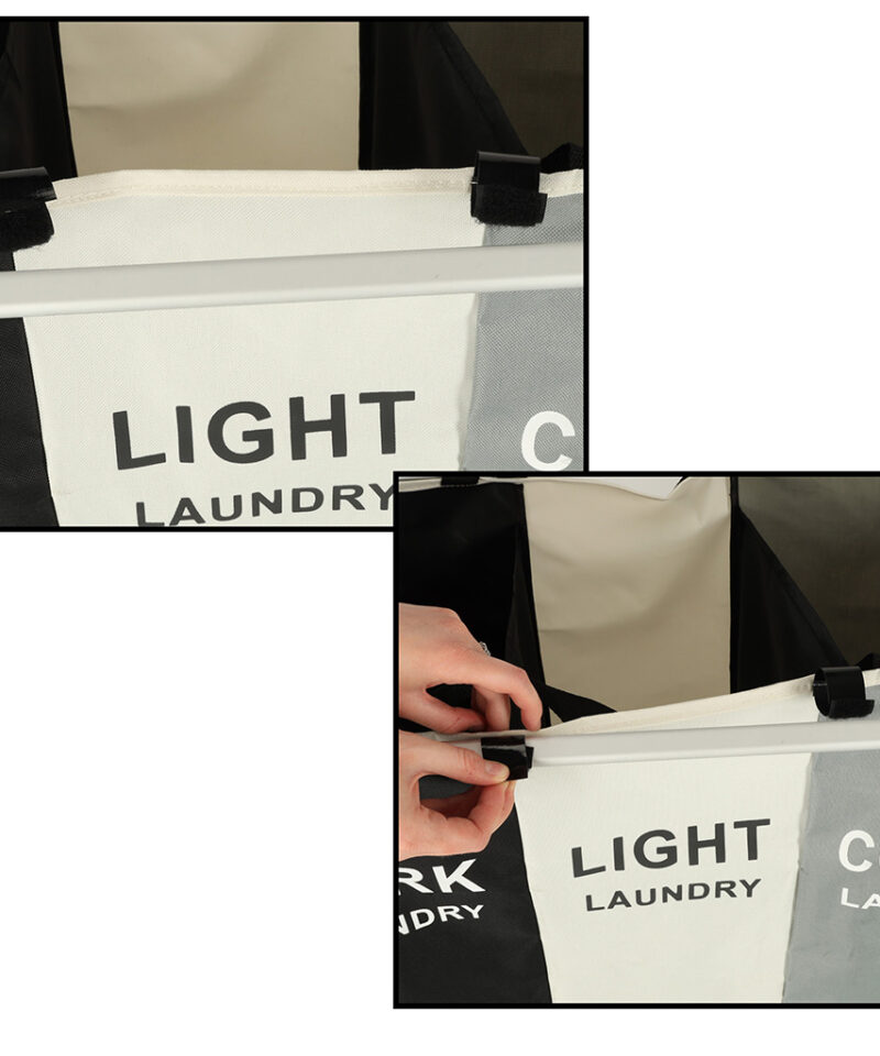 Must-hall-valge pesukorv