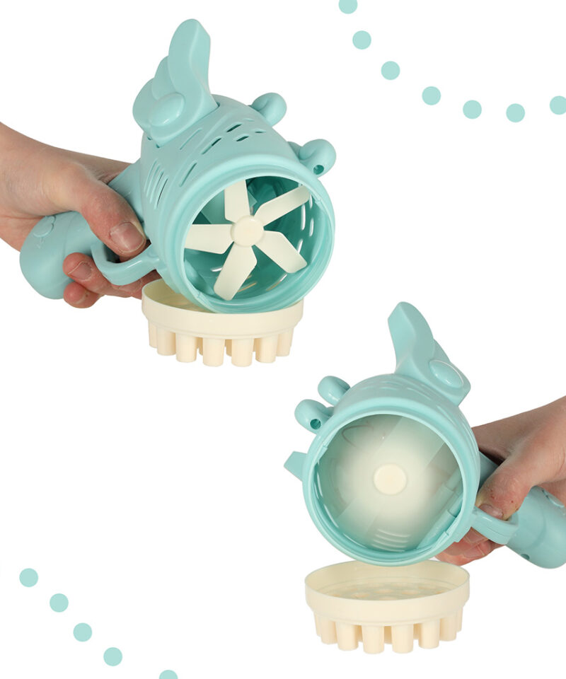 Vastupidav seebimullipüstol lastele