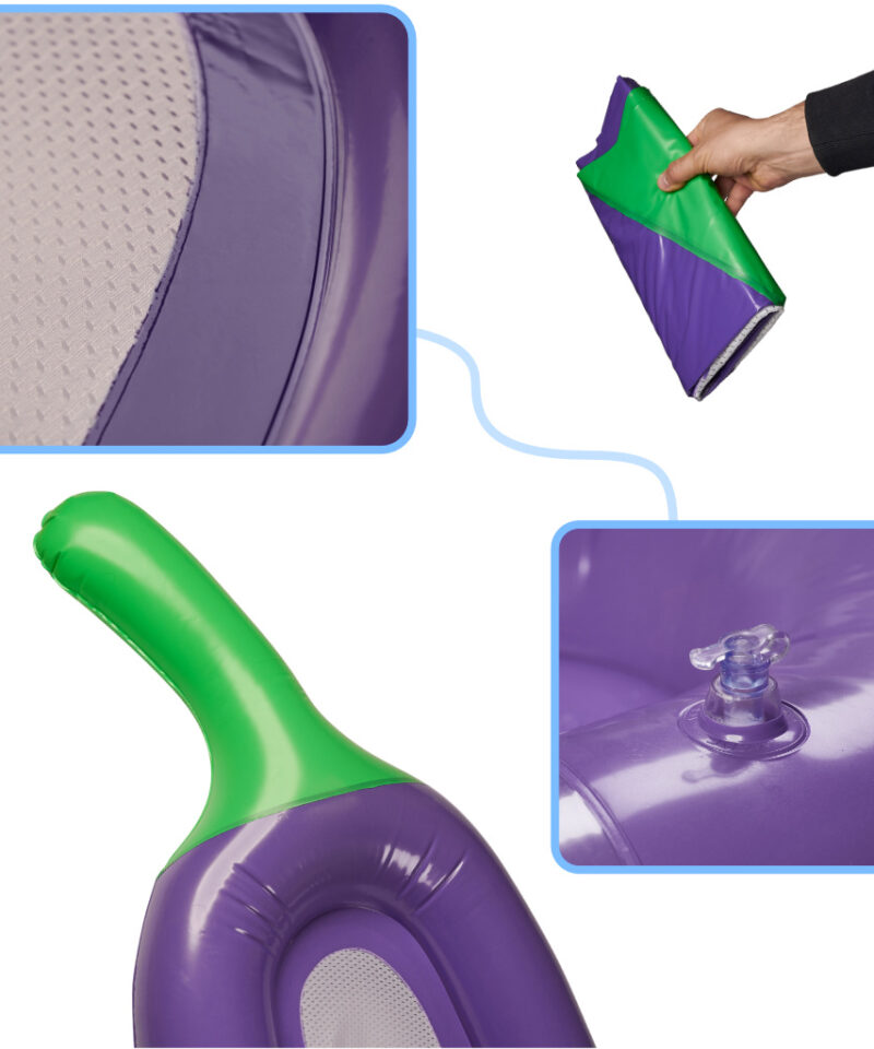 Baklažaani ujumismadrats lastele ja täiskasvanutele