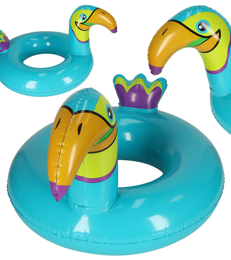 Laste ujumisrõngas tukanimotiiviga vees