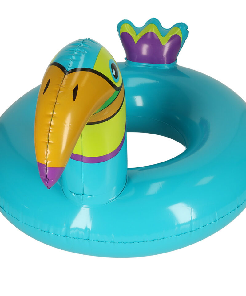 Erksavärviline tukaniga ujumisrõngas