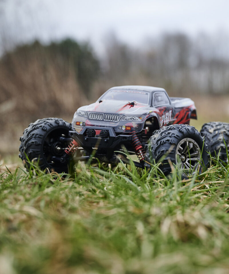 Kiire puldiga auto maastikul