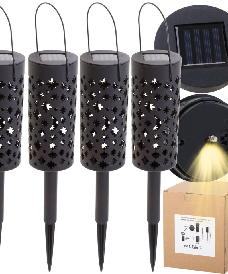 Ažuurse mustriga aiavalgustid aias