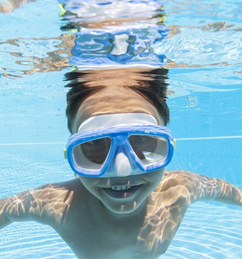 Lastele mõeldud sinine ujumismask