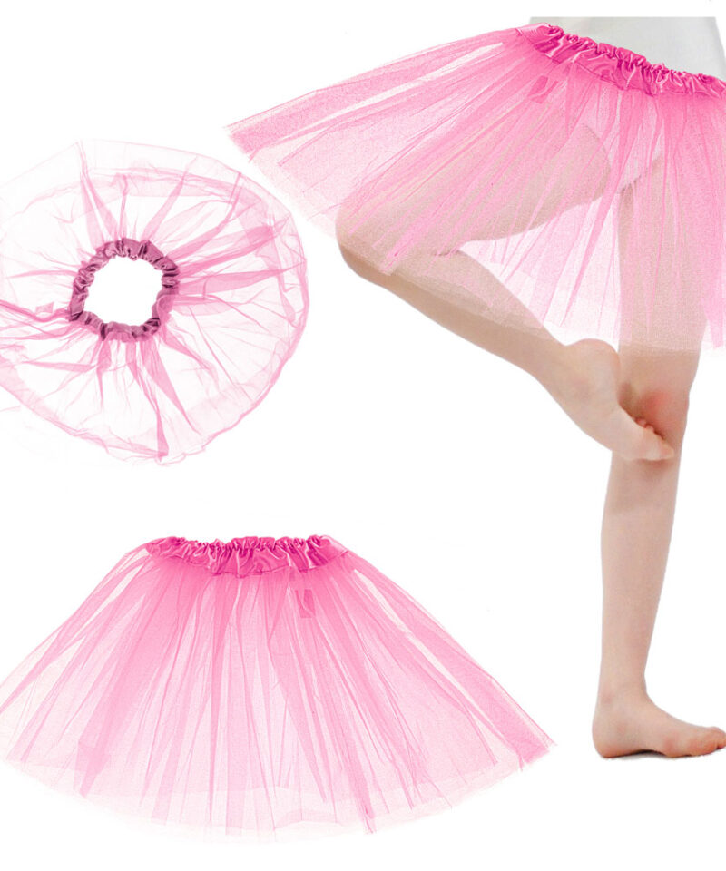 Kolmekihiline roosa tüllseelik lastele