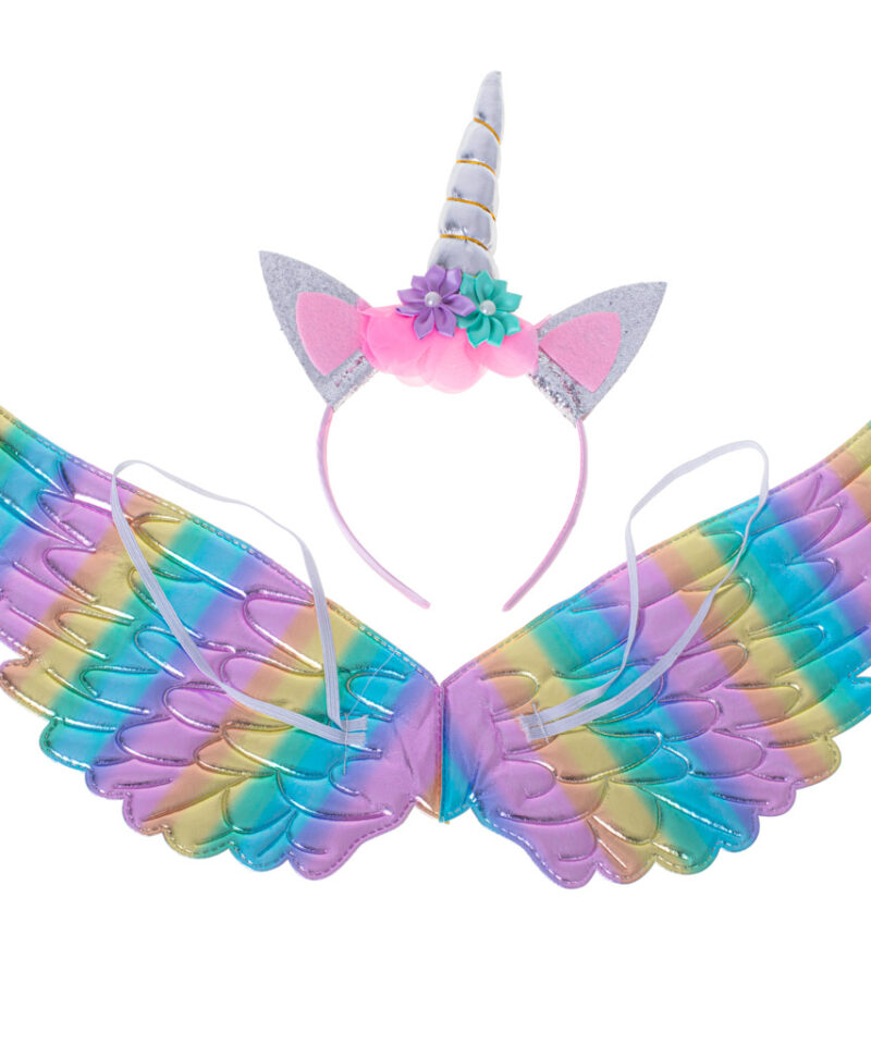 Värvikas ükssarviku kostüüm lastele