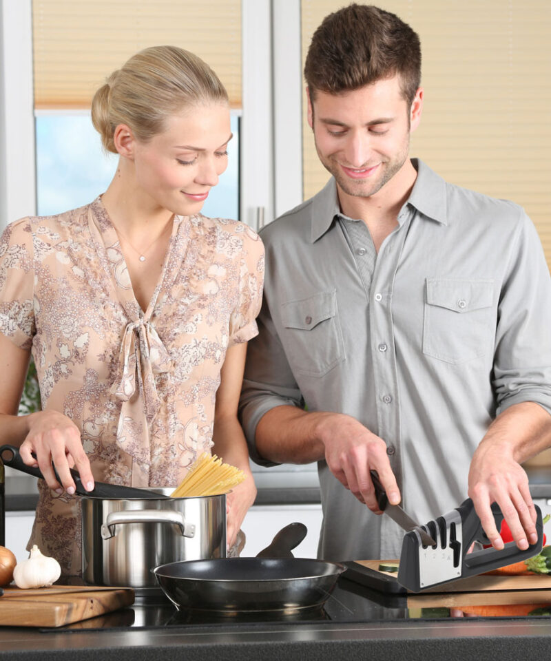 Ergonoomiline käepide teritaja kindlale haardele