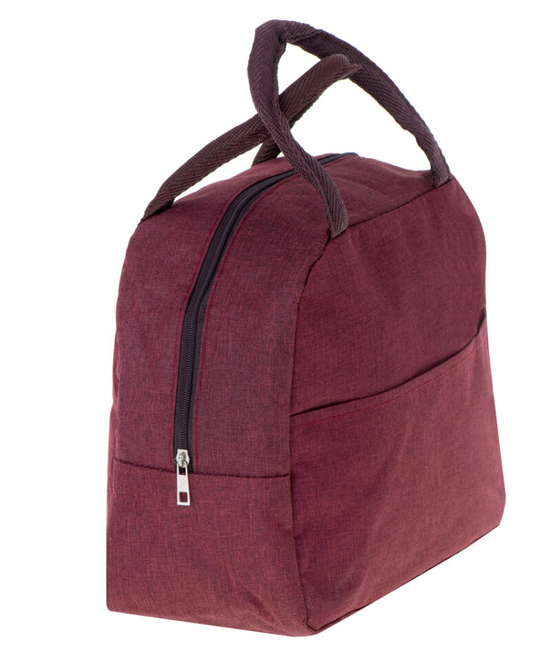 Stiilne punane lõunakott avatud taskuga