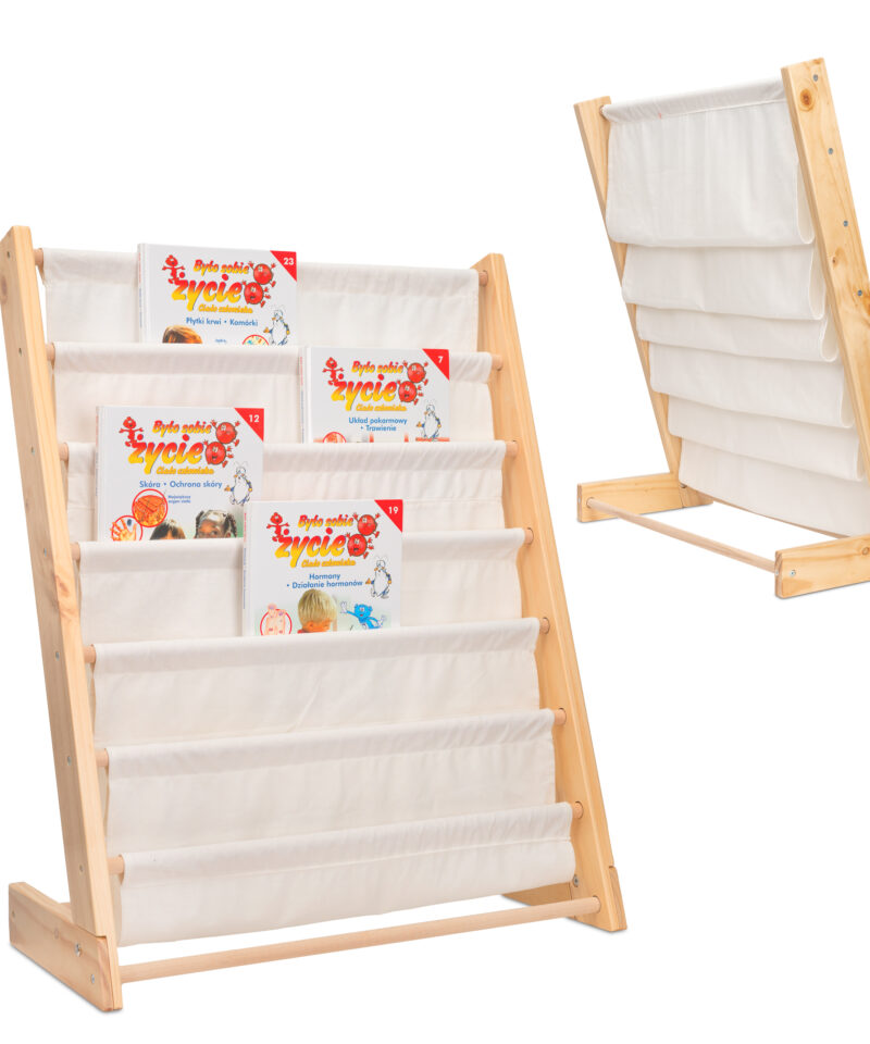 Laste raamaturiiul Montessori stiilis puidust