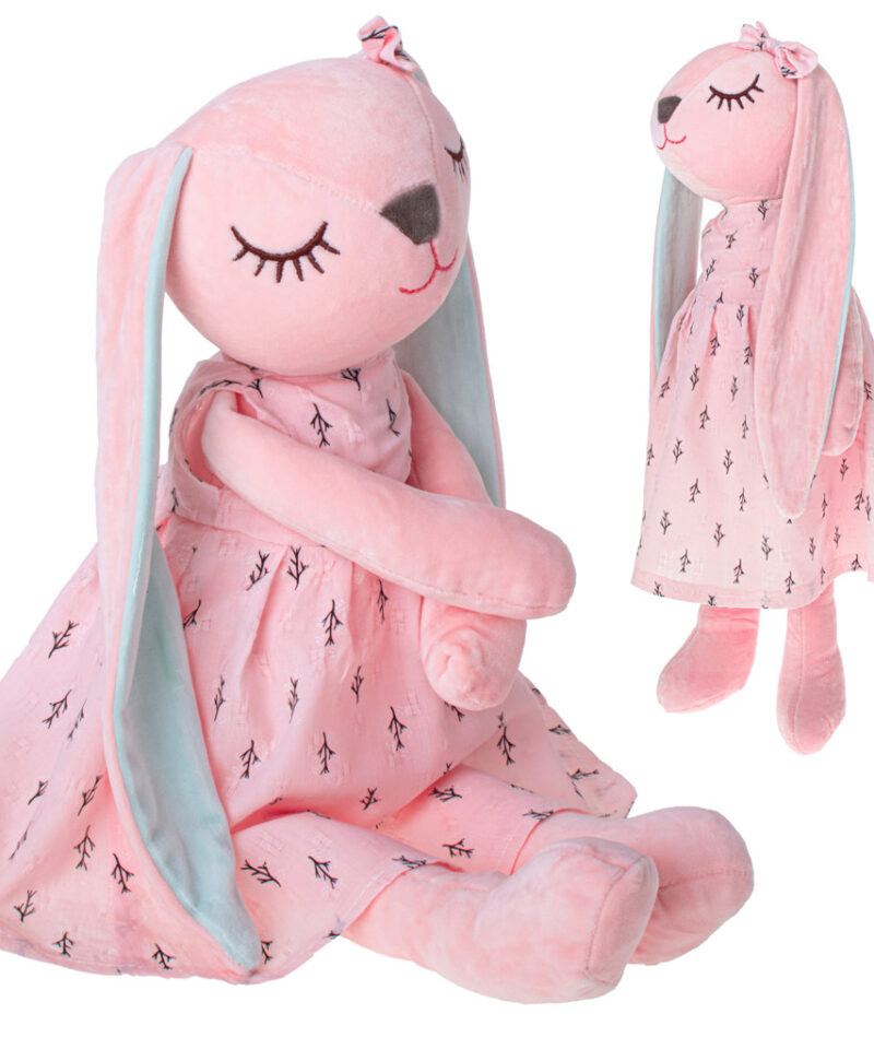 Roosa pehme jänku mänguasi lapsele