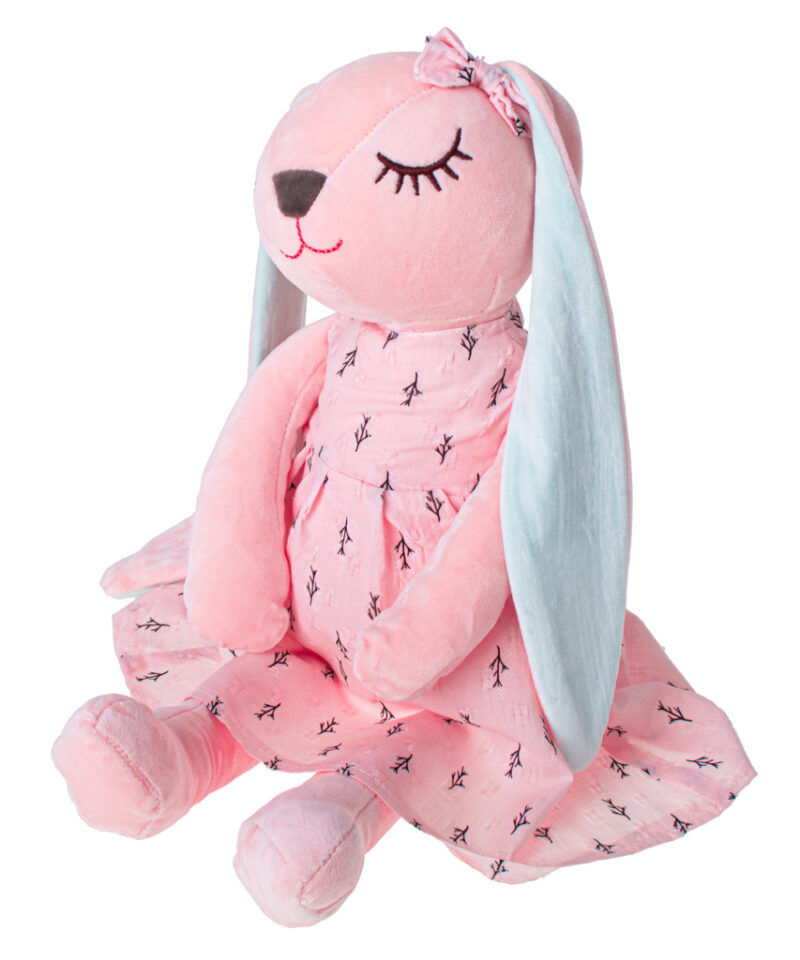 Rahustav roosa jänku mänguasi