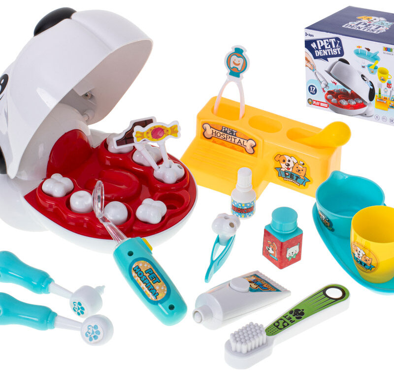 Loomaarsti mängukomplekt lastele koos tarvikutega