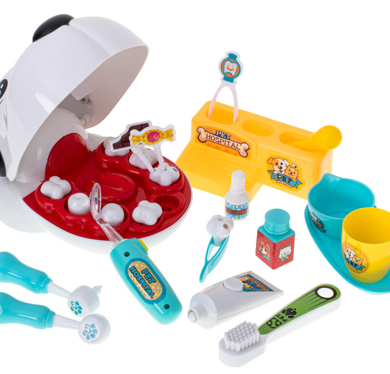 Loomaarsti mängukomplekt õpetab hambahügieeni