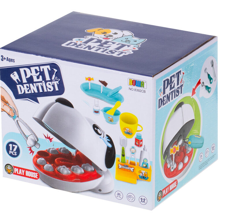 Loomaarsti mängukomplekt õpetab hambahügieeni