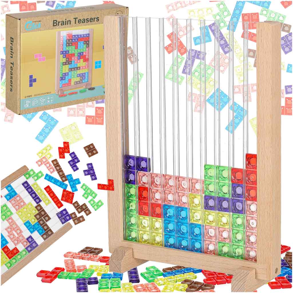 Laste loogikamäng klotsidega värviliste klotsidega