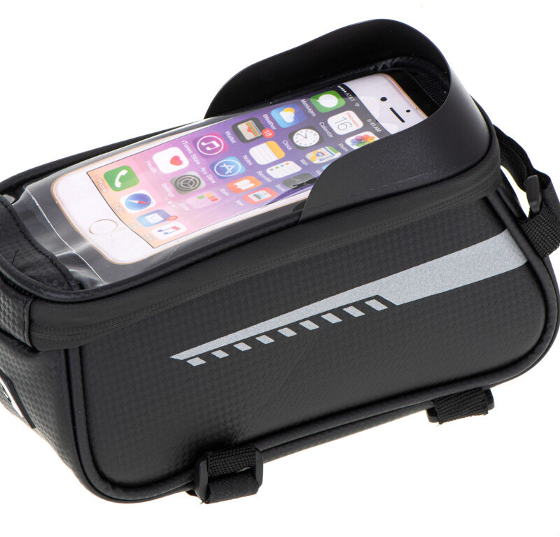 Telefonihoidjaga jalgrattakott vihmakindel