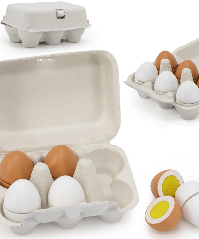 Puidust munade komplekt mänguköögis