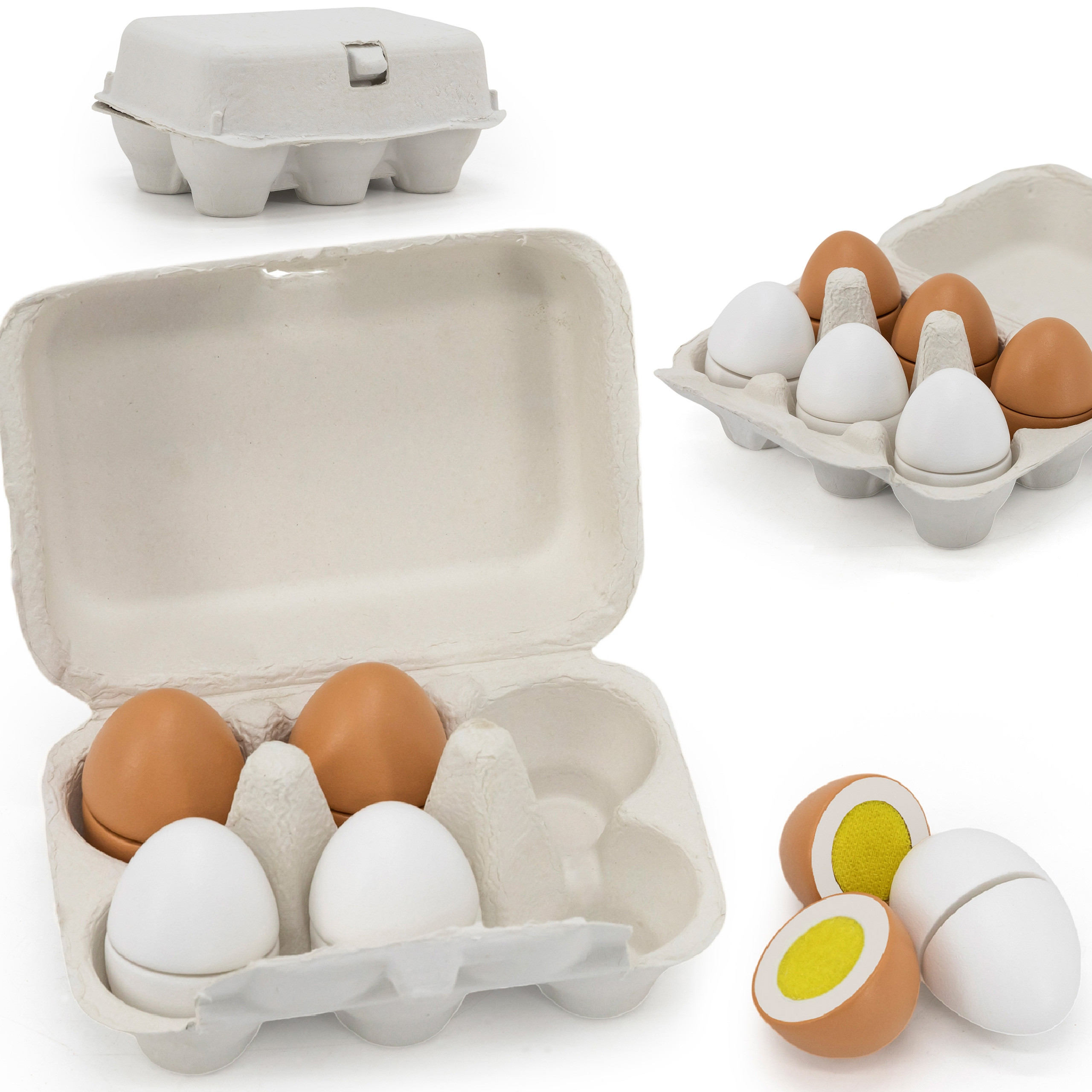 Puidust munade komplekt mänguköögis