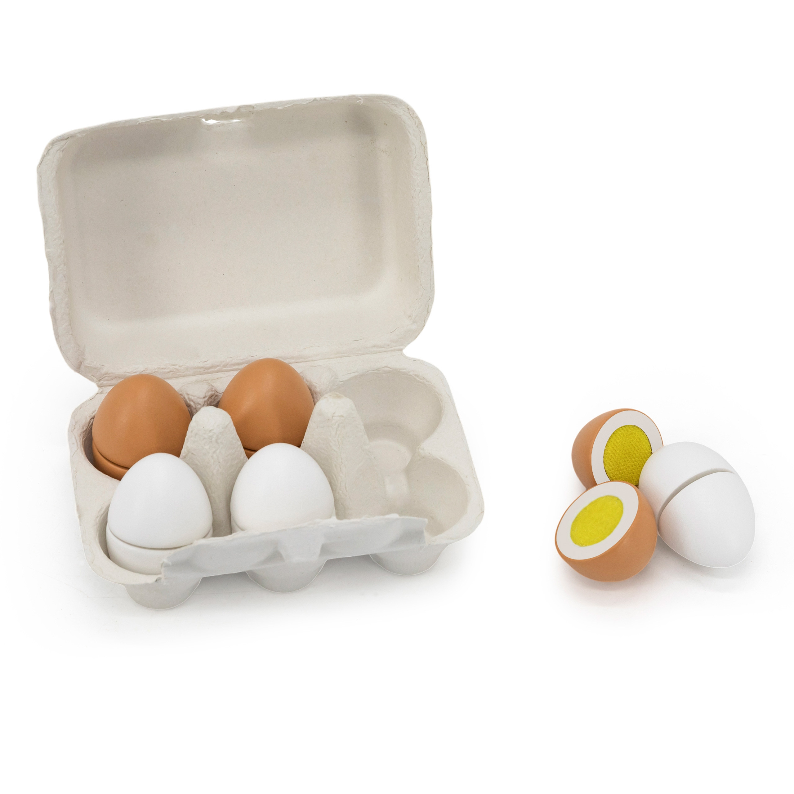 Lapsed mängivad puidust munadega