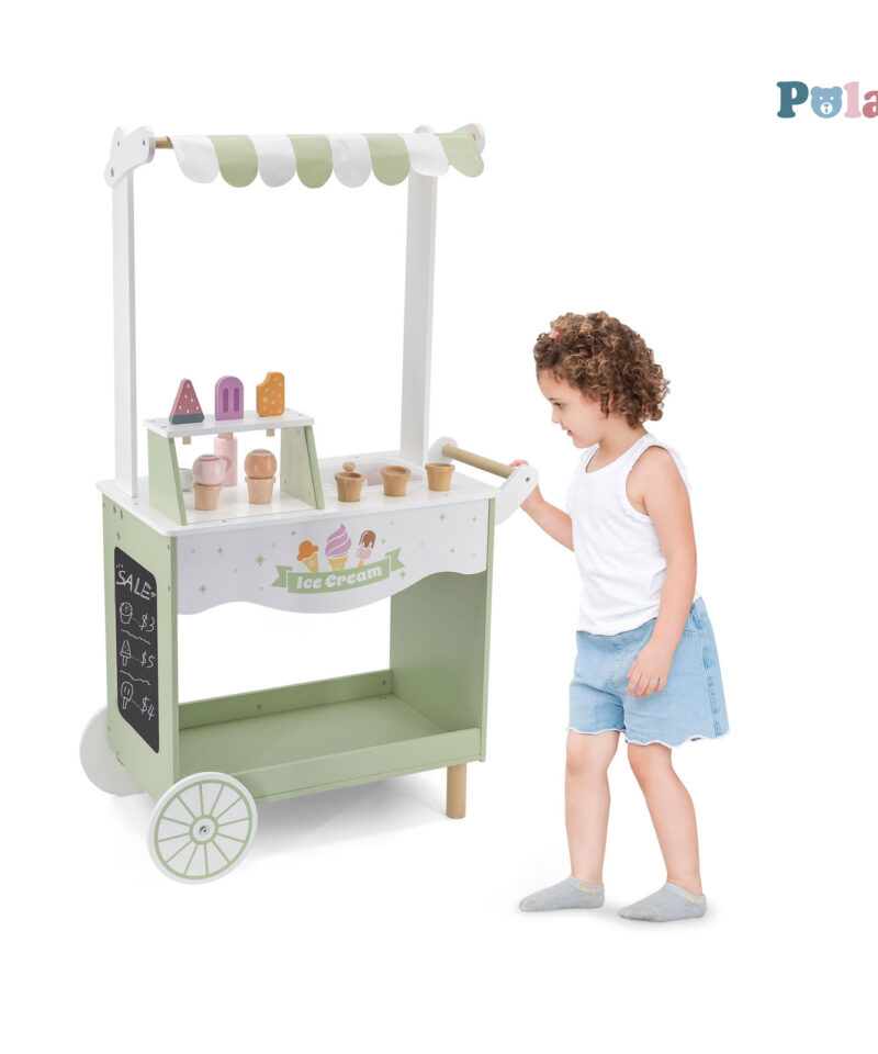 Lihtsasti liigutatav jäätisekäru