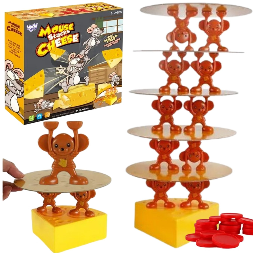 Tasakaalu mäng hiirte ja juustuga laual