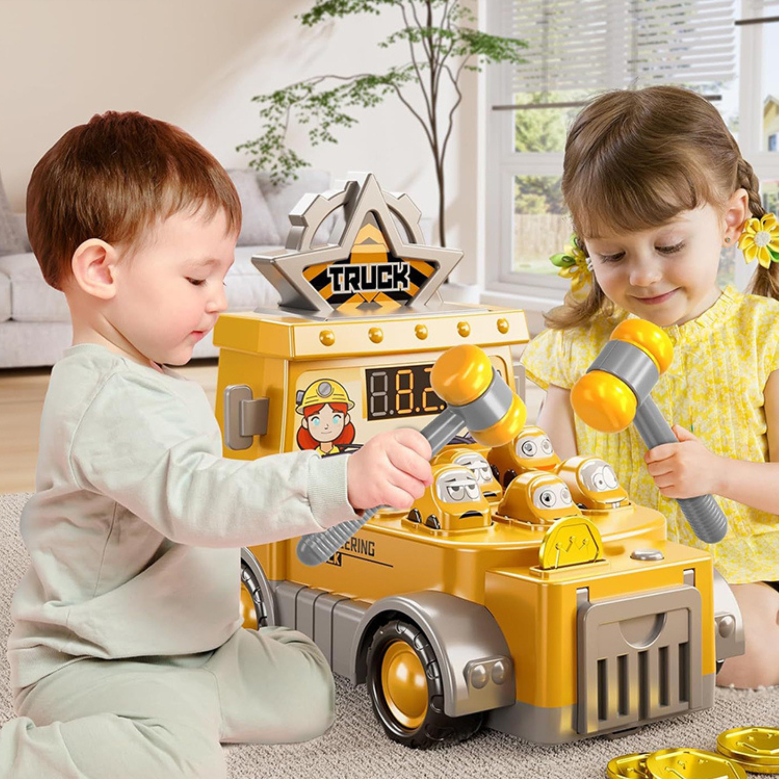 Komplekt sisaldab ehitusveokit ja mini ehitusautot