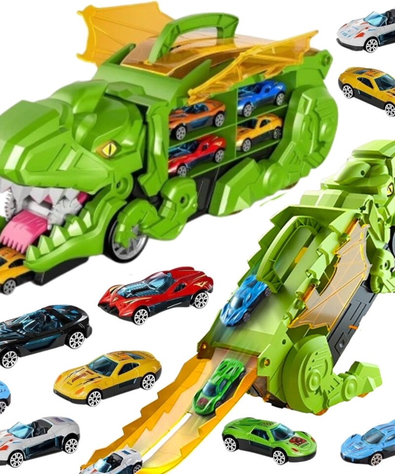 Dinosauruste mängukomplekt autodega pakub seiklusi