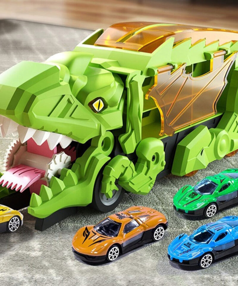 Dinosauruse-veok koos interaktiivse liumäega