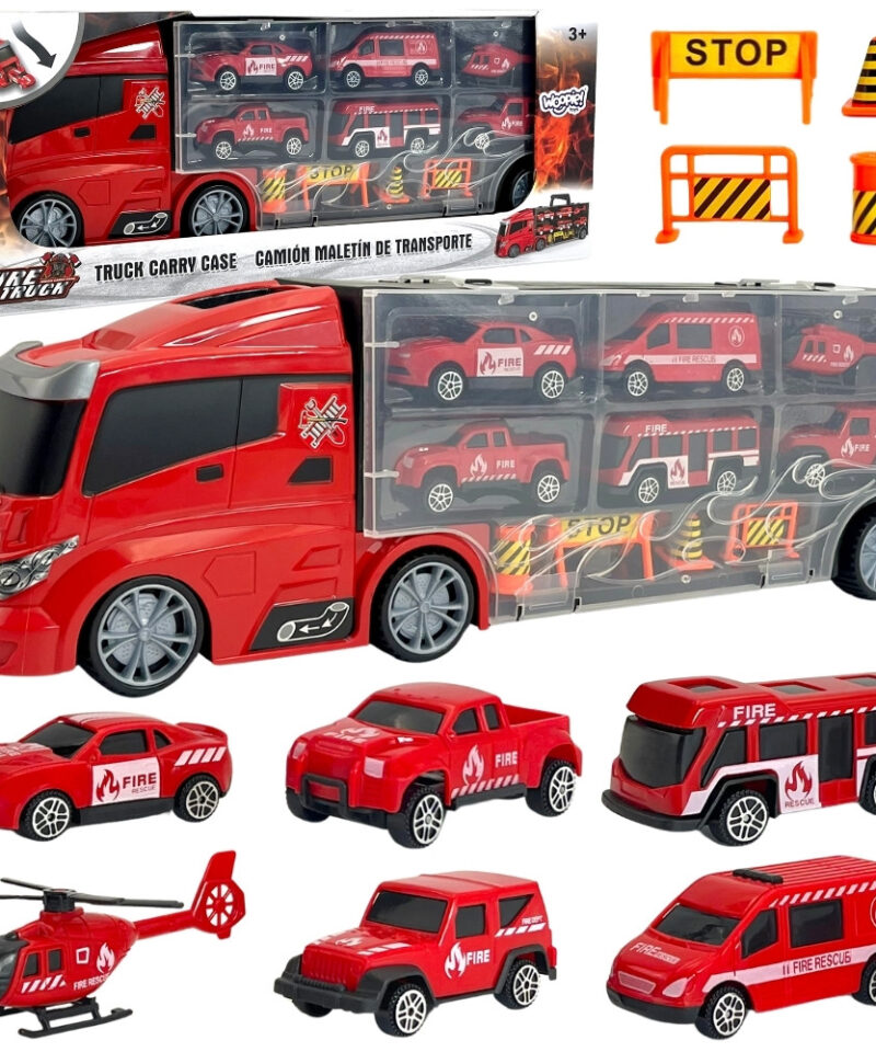 Mitmekülgne päästeveok mängukomplekt pildil