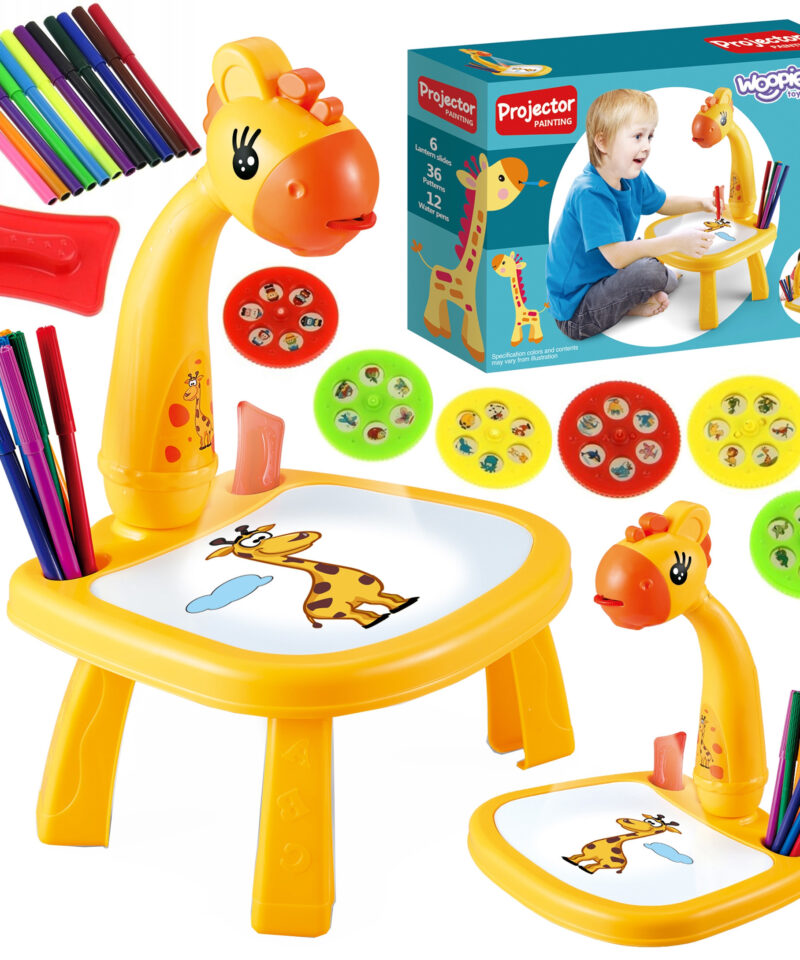 Laste joonistusprojektor ja laud koos projektoriga