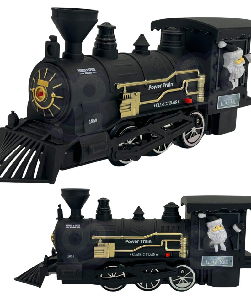 Valgust kiirgav lokomotiiv ja rajad