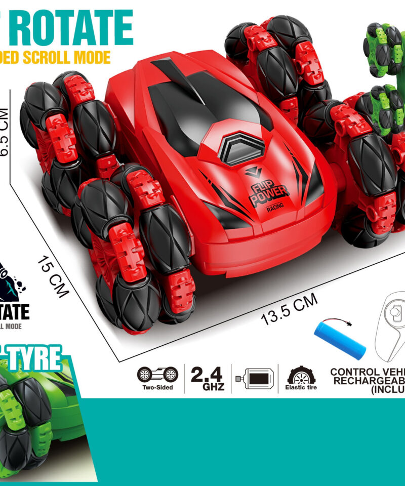 Kaugjuhitav mänguauto akrobaatiliseks sõiduks