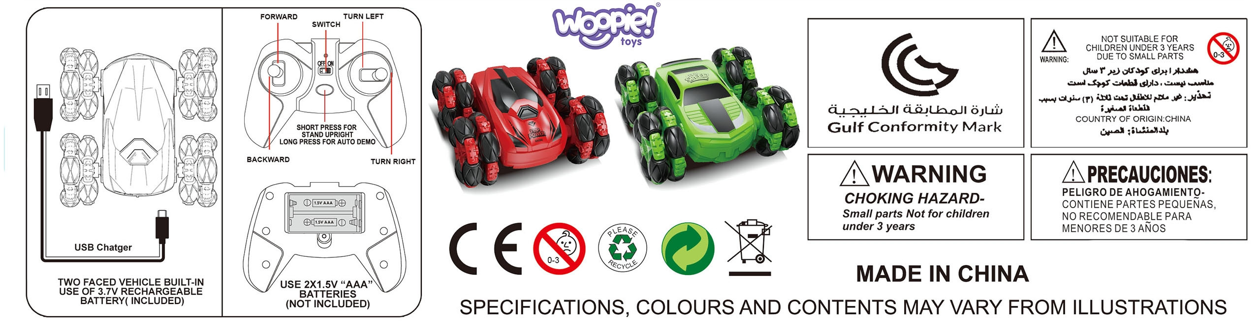 Kaugjuhitav mänguauto akrobaatiliseks sõiduks