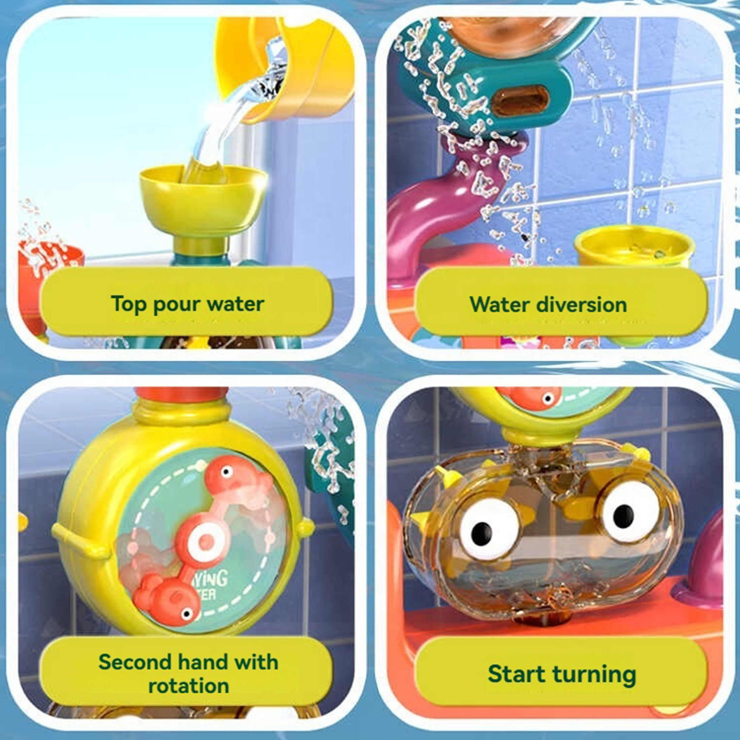 Lõbus vannimänguasi vannitoa seinale