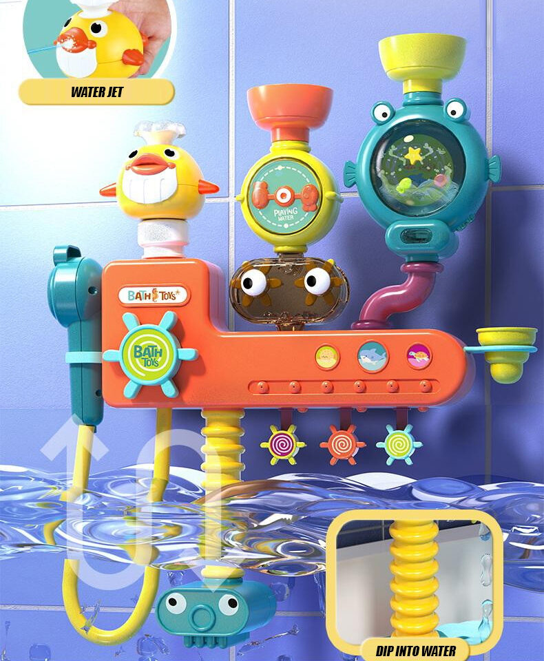 Lõbus vannimänguasi vannitoa seinale