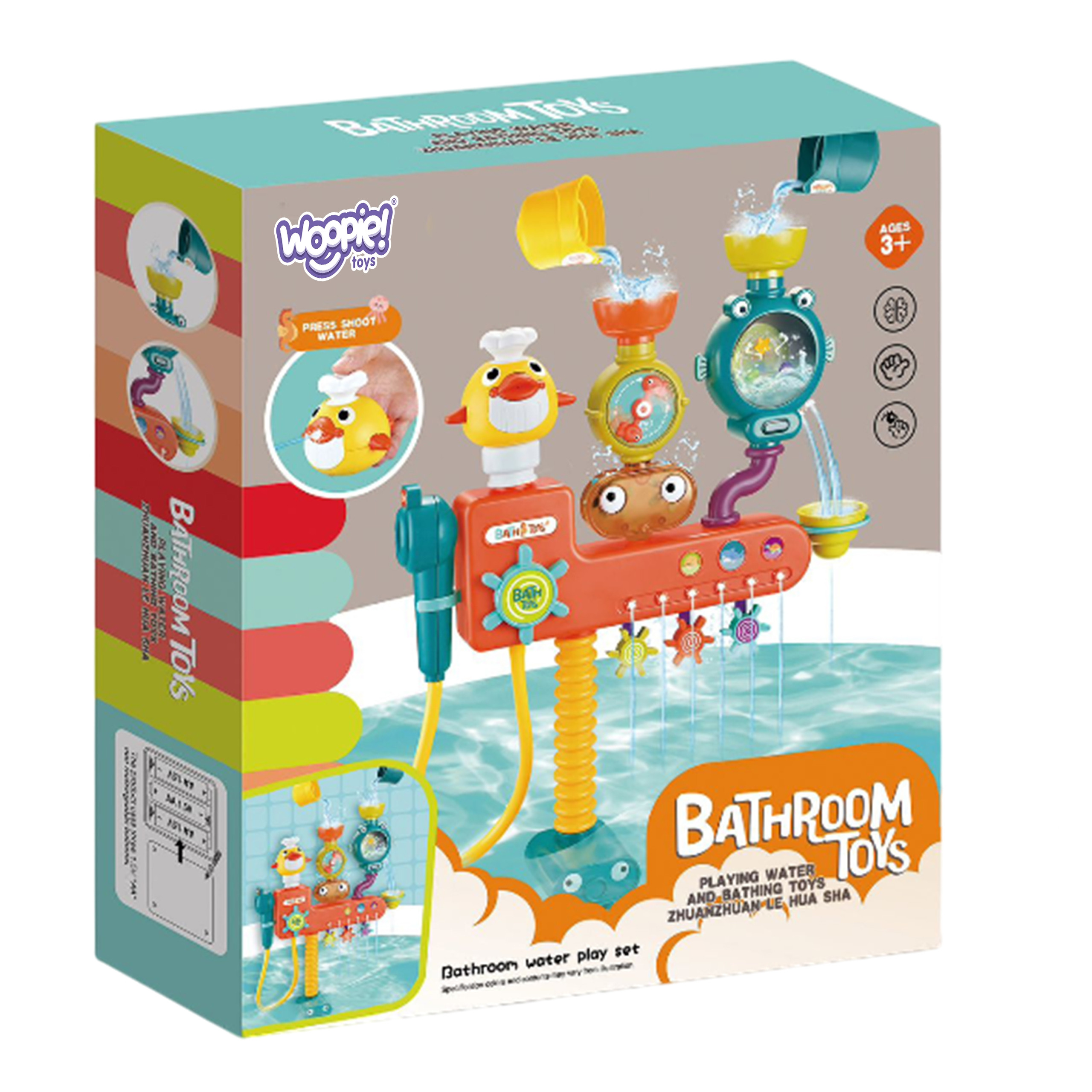 Lõbus vannimänguasi vannitoa seinale