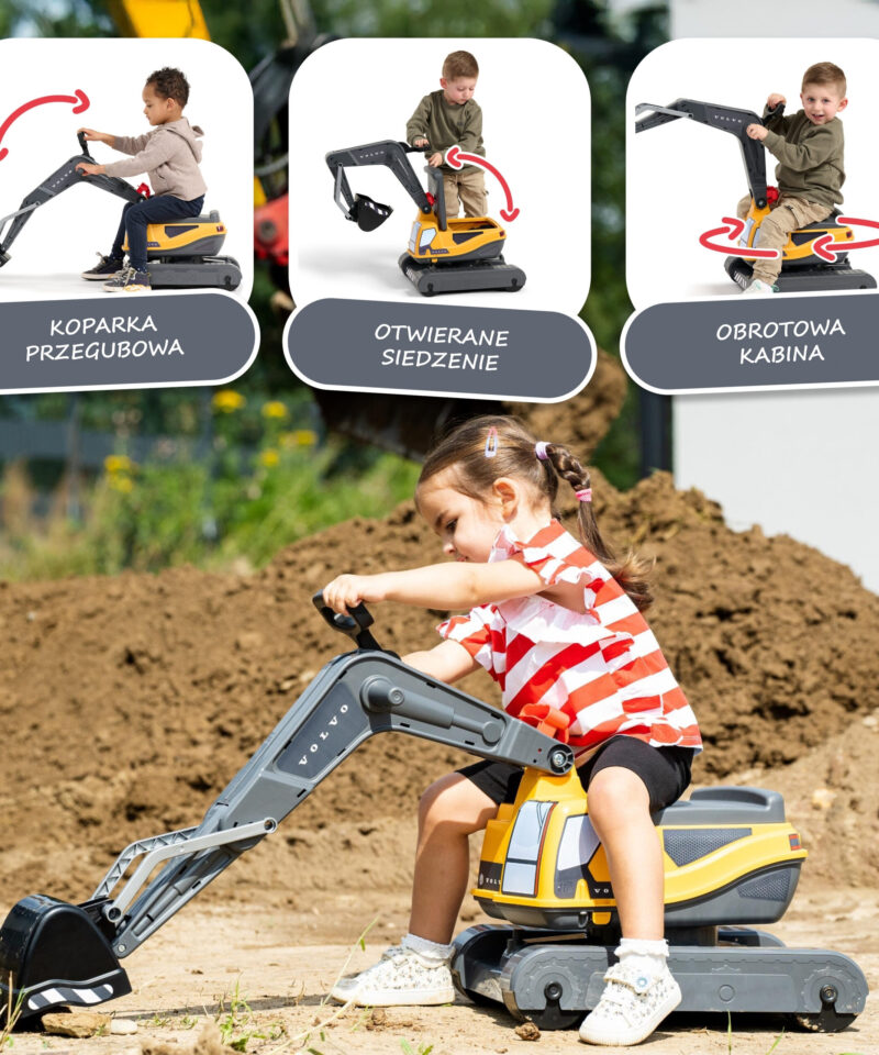 Realistlik ekskavaator lastele