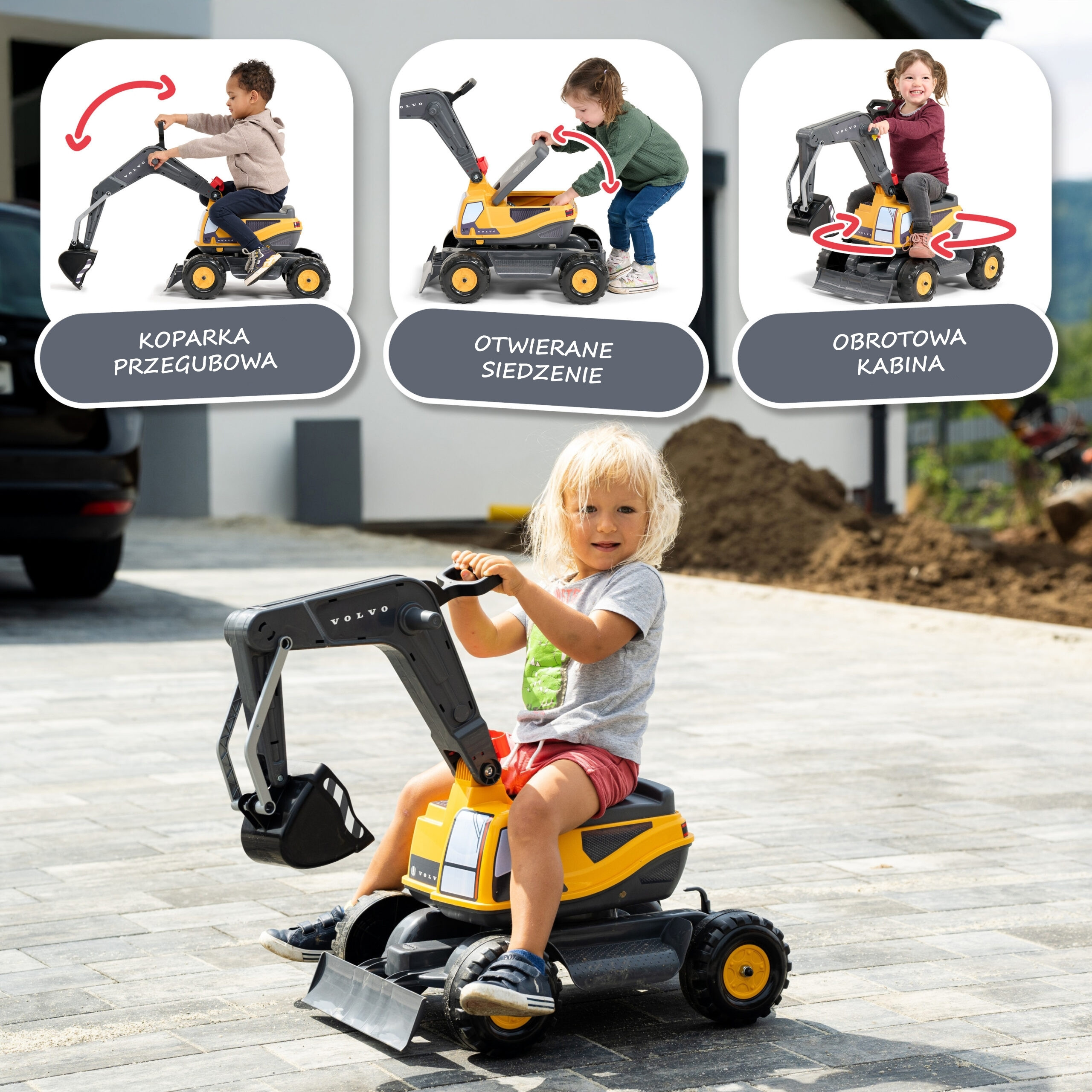 Ekskavaator mänguasi lastele