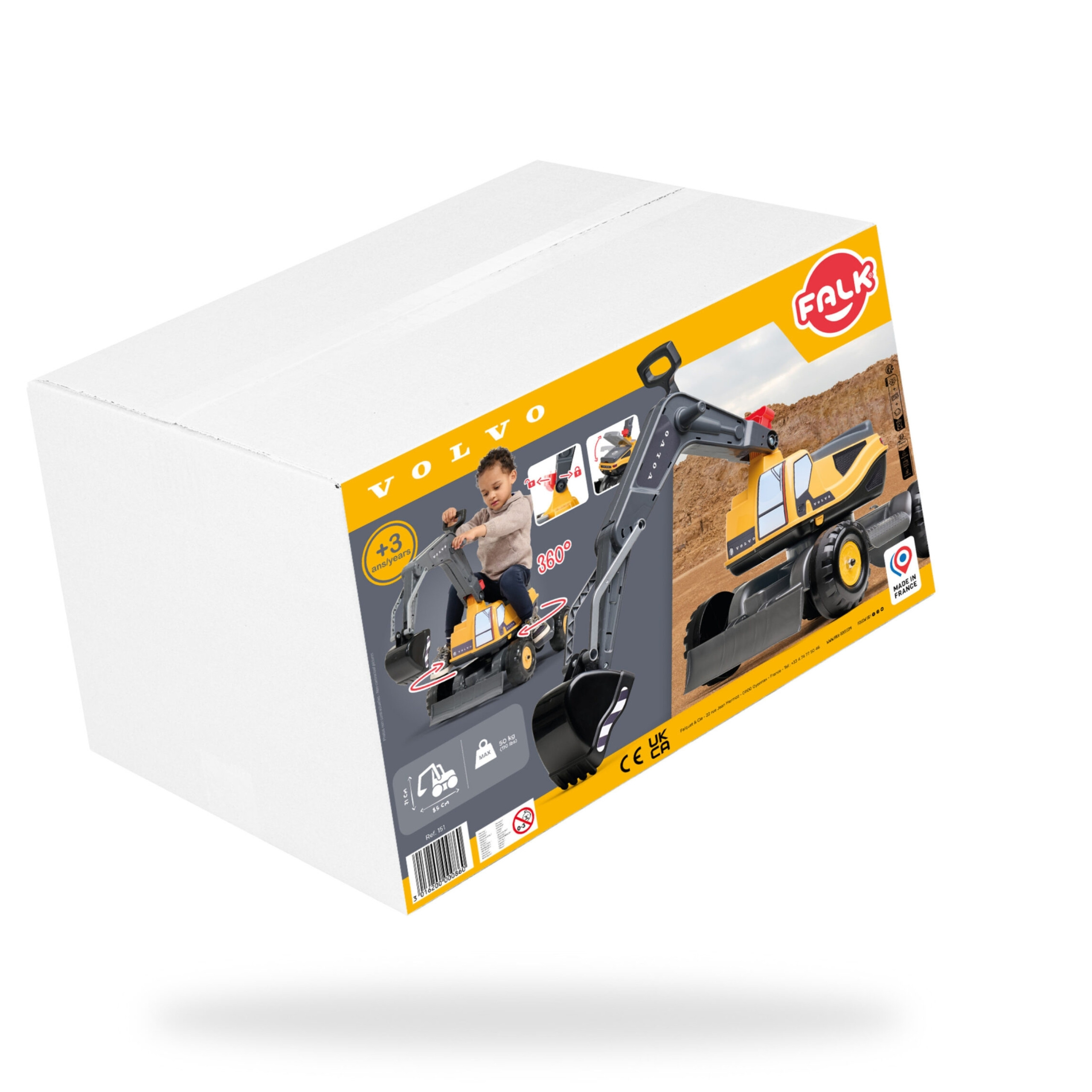 Vastupidav ekskavaator lastele