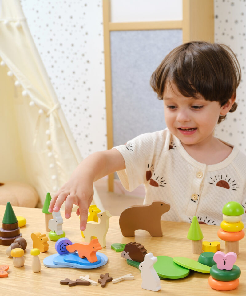 Loodusmotiividega puidust klotsid