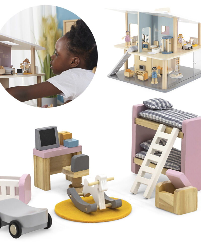 Laste mängumööbli komplekt nukumajale