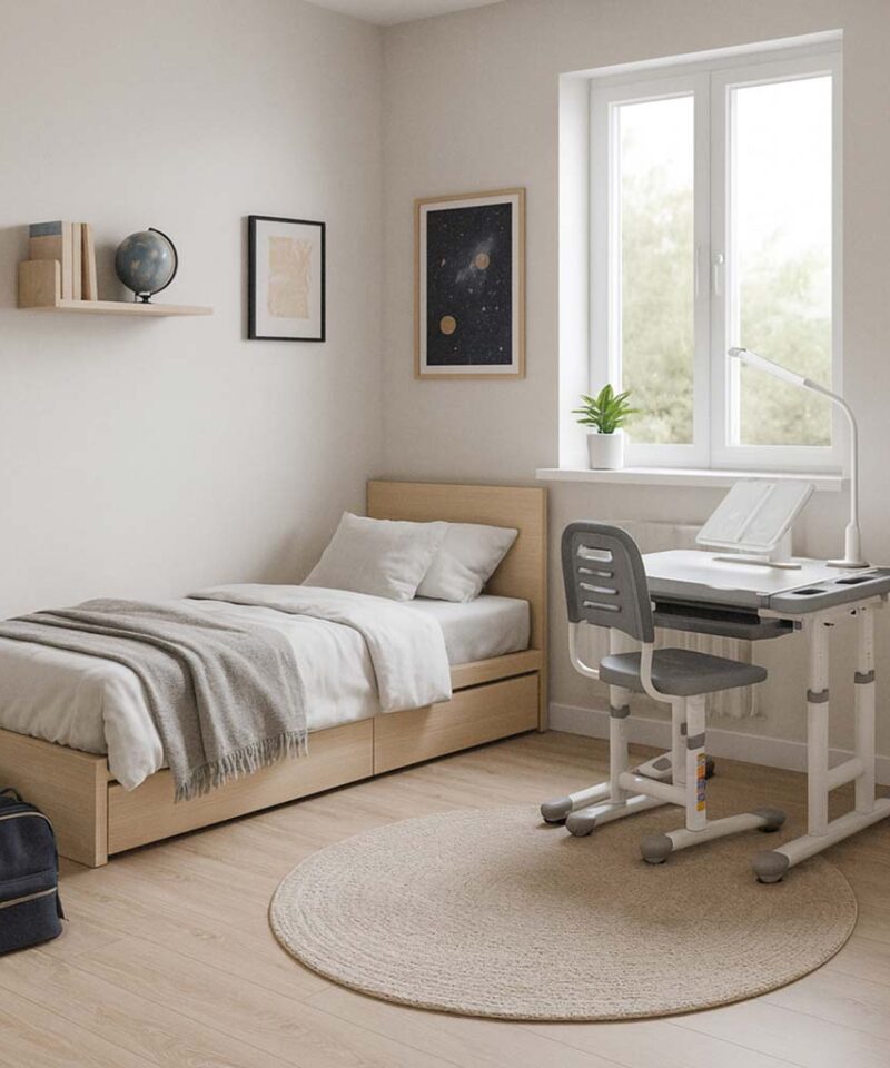 LED-lambiga laste kirjutuslaud