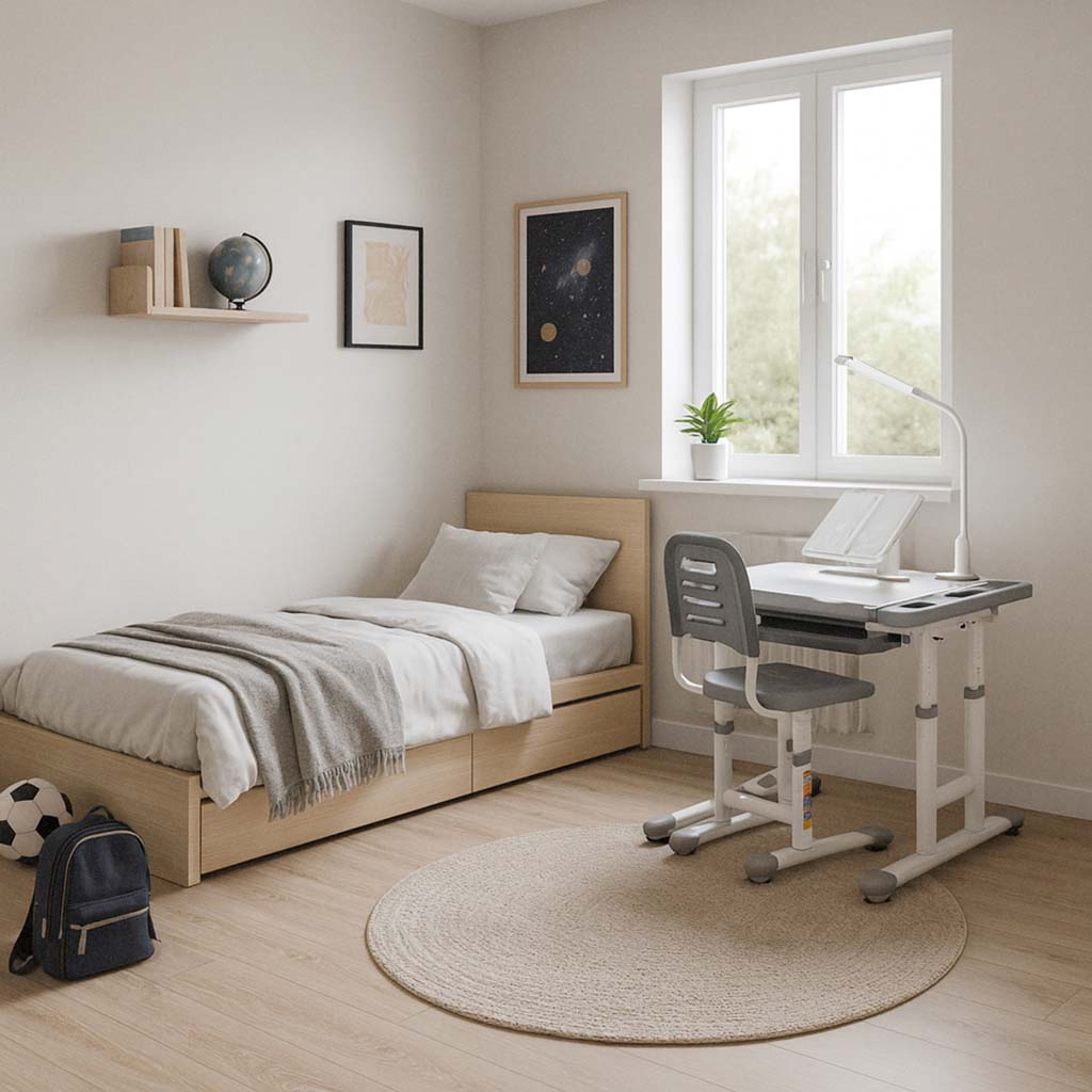 LED-lambiga laste kirjutuslaud