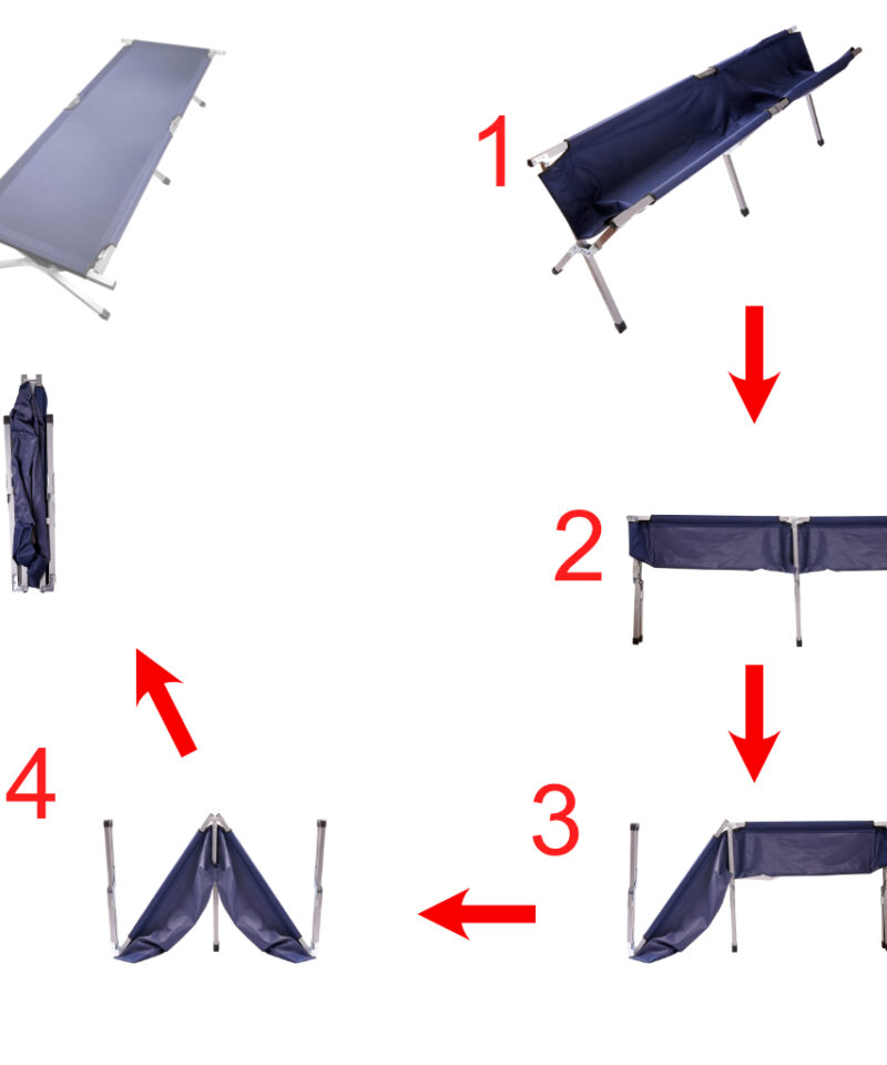 Sinine voodi kandekotiga