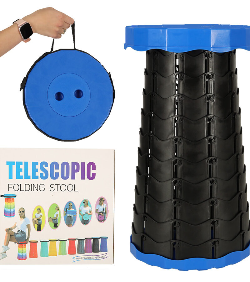 Kokkupandav sinine teleskooptool matkamiseks