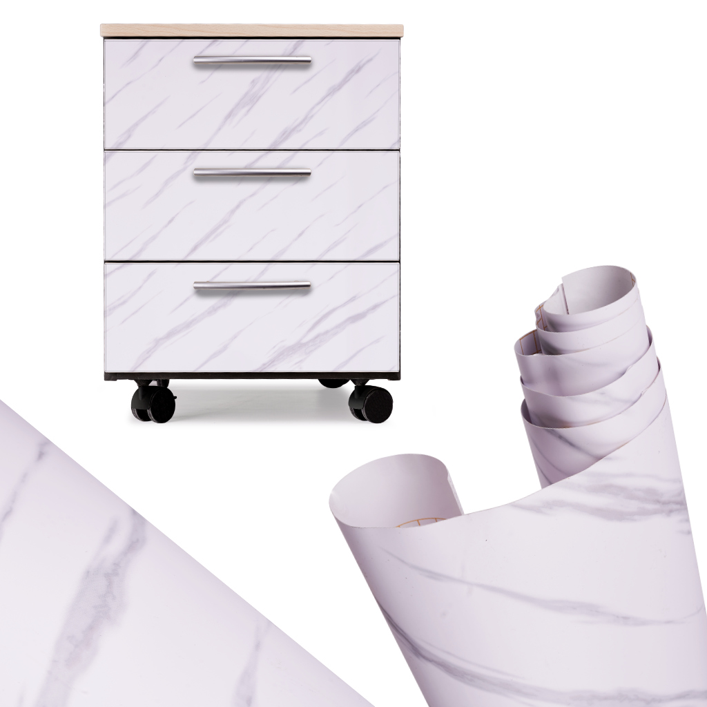 Isekleepuv marmormustriga dekoratiivkile sisekujunduseks