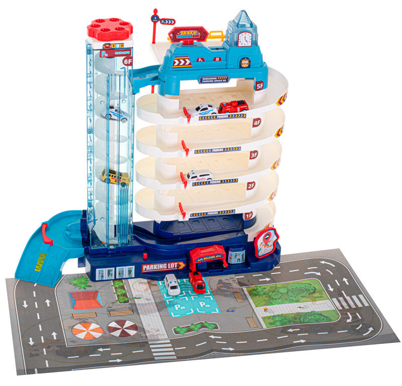 Mängukomplekt värviliste autodega