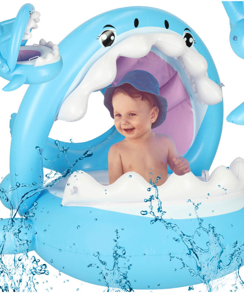 Laste ujumisrõngas koos varikatusega