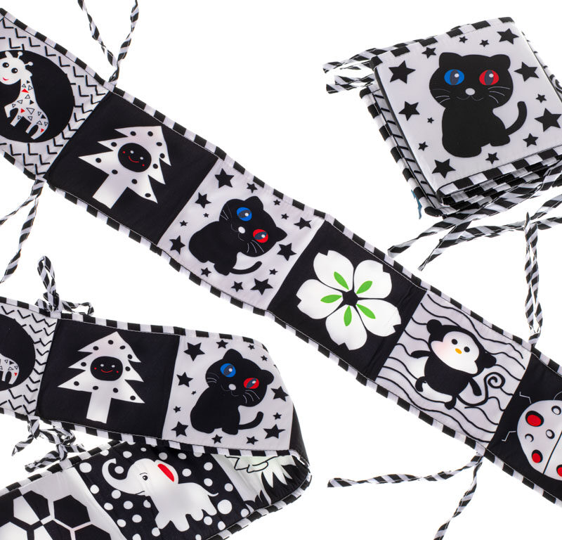 Kontrastne pehme sensoorne raamat lapsele