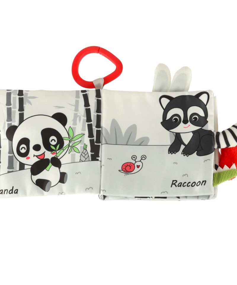 Arendav raamat kontrastsete mustritega